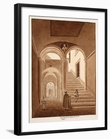 Interior of Michelangelo's House, 1833-Agostino Tofanelli-Framed Giclee Print