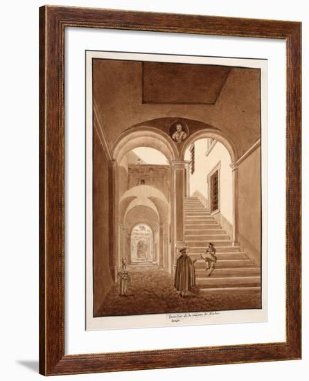 Interior of Michelangelo's House, 1833-Agostino Tofanelli-Framed Giclee Print
