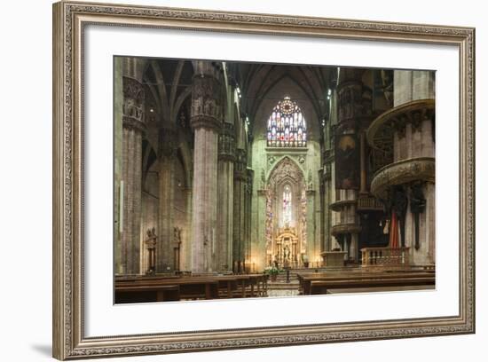 Interior of Milan Cathedral, Piazza Duomo, Milan, Lombardy, Italy, Europe-Ben Pipe-Framed Photographic Print