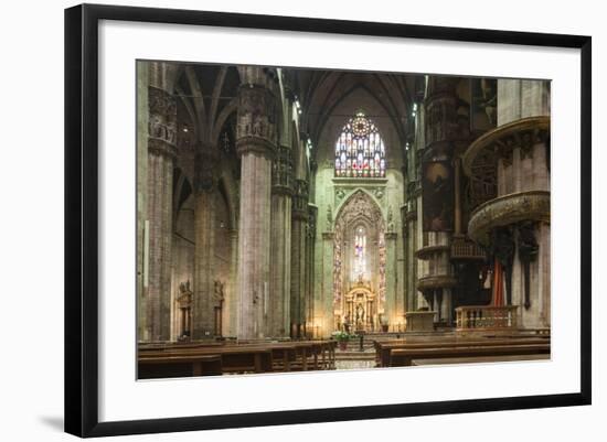 Interior of Milan Cathedral, Piazza Duomo, Milan, Lombardy, Italy, Europe-Ben Pipe-Framed Photographic Print