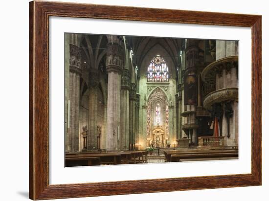 Interior of Milan Cathedral, Piazza Duomo, Milan, Lombardy, Italy, Europe-Ben Pipe-Framed Photographic Print