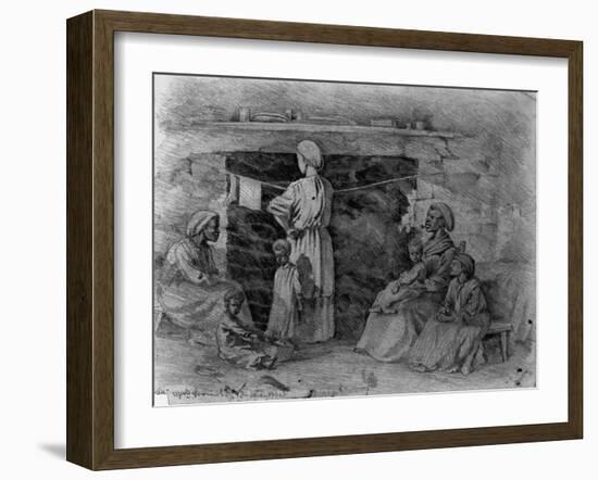 Interior of Negro Cabin, Spotsylvania Court House, Virginia-Edwin Forbes-Framed Giclee Print