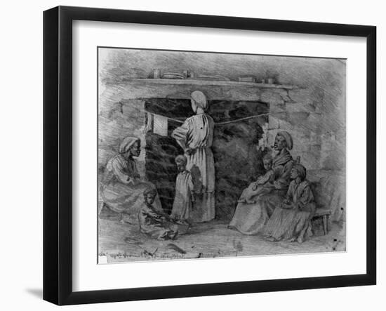 Interior of Negro Cabin, Spotsylvania Court House, Virginia-Edwin Forbes-Framed Giclee Print