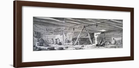Interior of Nootka Sound's Indian Hut-null-Framed Giclee Print