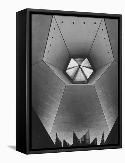 Interior of North Christian Church Designed by Eero Saarinen-John Loengard-Framed Premier Image Canvas