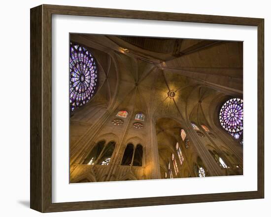 Interior of Notre Dame Cathedral, Paris, France-Jim Zuckerman-Framed Photographic Print