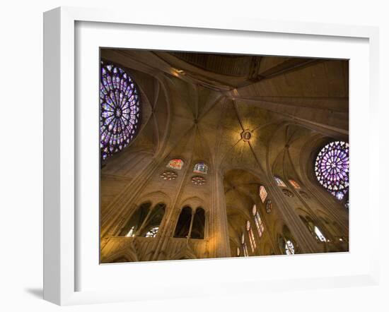 Interior of Notre Dame Cathedral, Paris, France-Jim Zuckerman-Framed Photographic Print