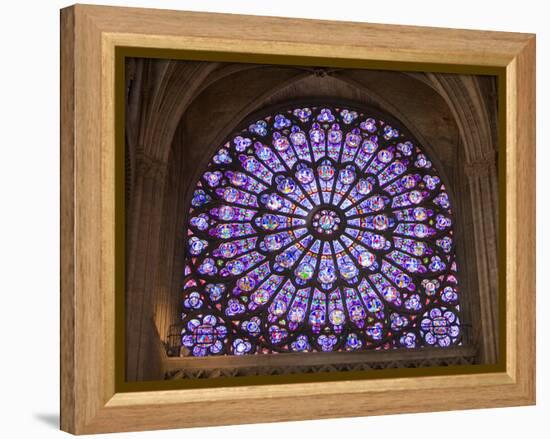 Interior of Notre Dame Cathedral, Paris, France-Jim Zuckerman-Framed Premier Image Canvas