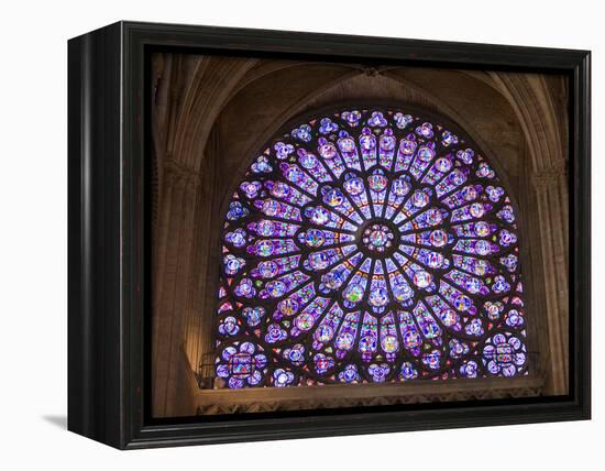 Interior of Notre Dame Cathedral, Paris, France-Jim Zuckerman-Framed Premier Image Canvas