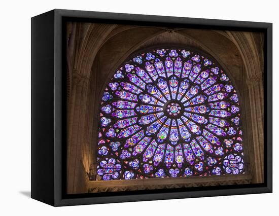 Interior of Notre Dame Cathedral, Paris, France-Jim Zuckerman-Framed Premier Image Canvas