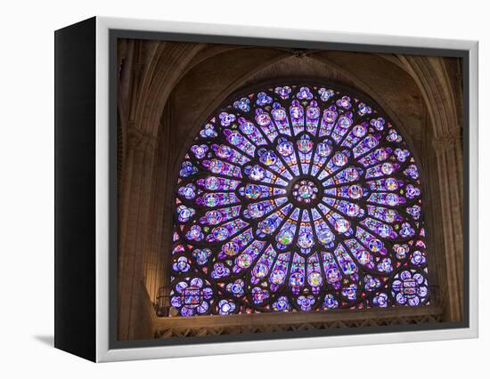 Interior of Notre Dame Cathedral, Paris, France-Jim Zuckerman-Framed Premier Image Canvas