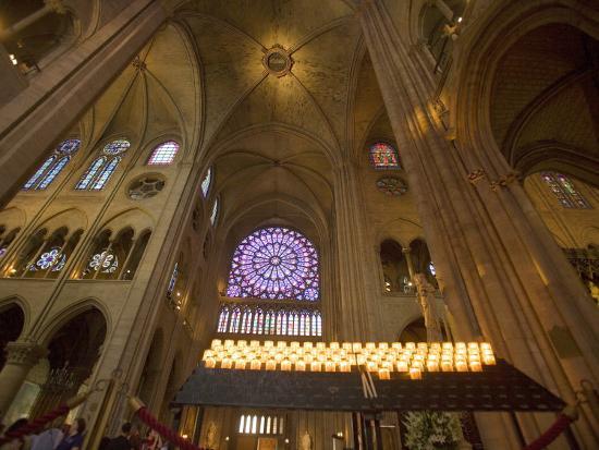 Interior Of Notre Dame Cathedral Paris France Photographic Print By Jim Zuckerman Art Com