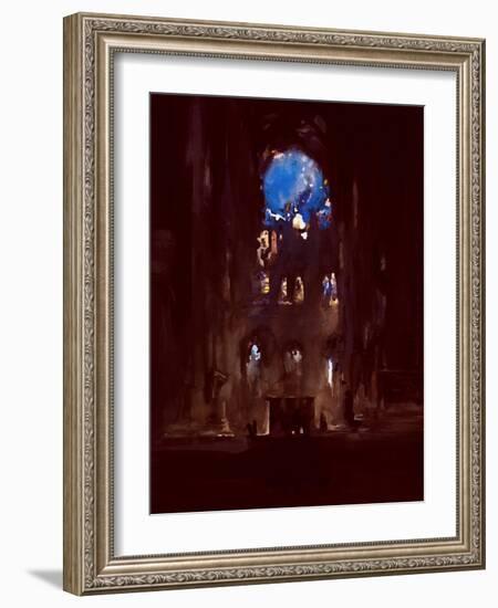 Interior of Notre-Dame-Daniel Cacouault-Framed Giclee Print