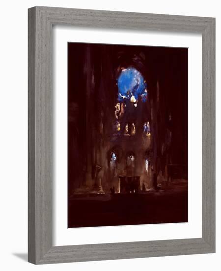 Interior of Notre-Dame-Daniel Cacouault-Framed Giclee Print