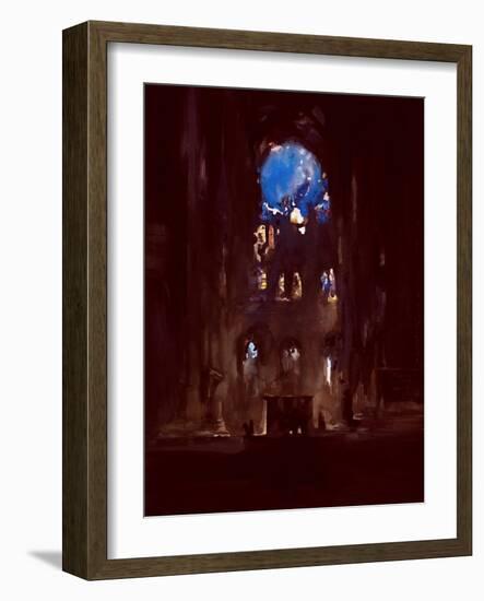 Interior of Notre-Dame-Daniel Cacouault-Framed Giclee Print