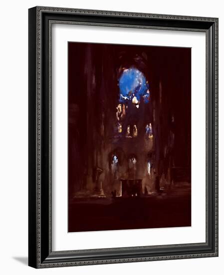 Interior of Notre-Dame-Daniel Cacouault-Framed Giclee Print