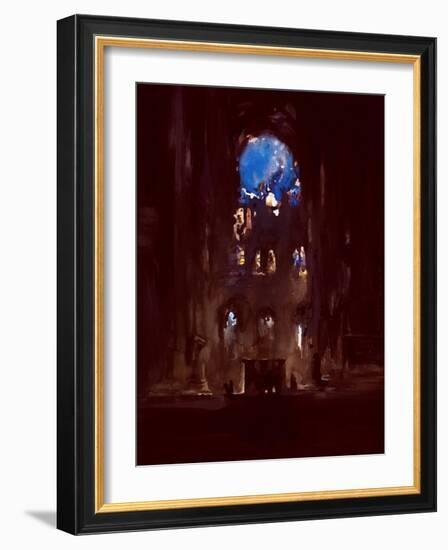 Interior of Notre-Dame-Daniel Cacouault-Framed Giclee Print