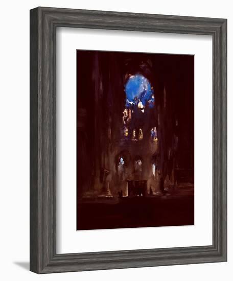 Interior of Notre-Dame-Daniel Cacouault-Framed Giclee Print