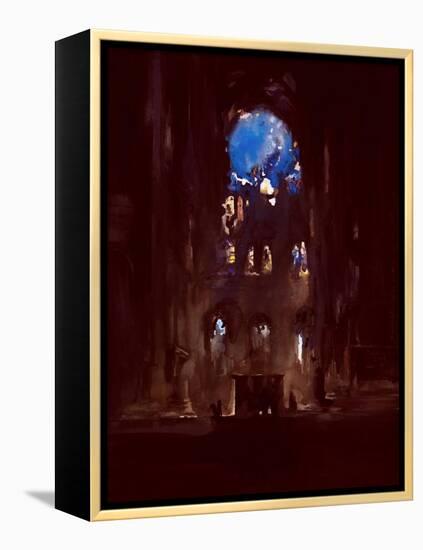 Interior of Notre-Dame-Daniel Cacouault-Framed Premier Image Canvas