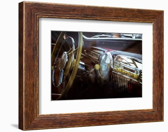 Interior of Old Retro Car-sergeisimonov-Framed Photographic Print