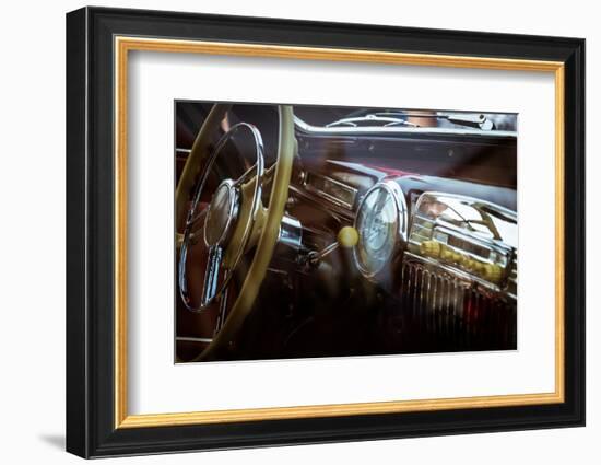 Interior of Old Retro Car-sergeisimonov-Framed Photographic Print