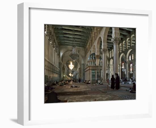 Interior of Omayad Mosque in the Old City, Damascus, Syria, Middle East-Nigel Blythe-Framed Photographic Print