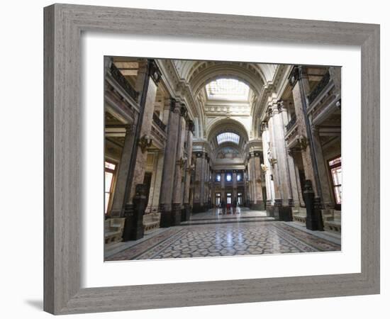 Interior of Palacio Legislativo, the Main Building of Government, Montevideo, Uruguay-Robert Harding-Framed Photographic Print