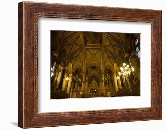 Interior of Parliament Building. Budapest. Hungary-Tom Norring-Framed Photographic Print