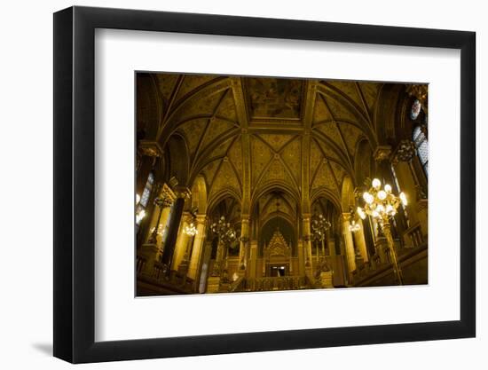 Interior of Parliament Building. Budapest. Hungary-Tom Norring-Framed Photographic Print