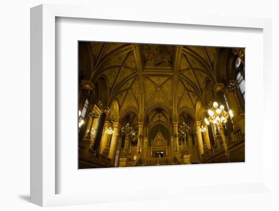Interior of Parliament Building. Budapest. Hungary-Tom Norring-Framed Photographic Print