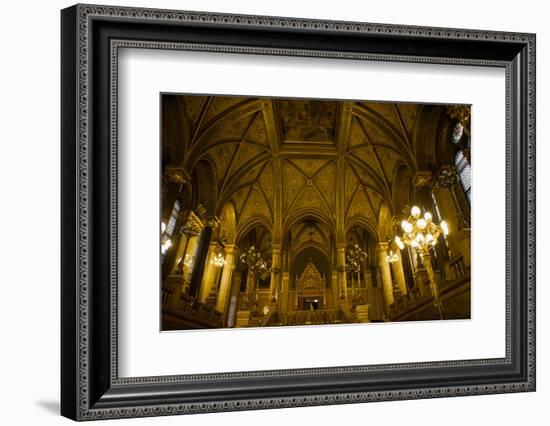 Interior of Parliament Building. Budapest. Hungary-Tom Norring-Framed Photographic Print