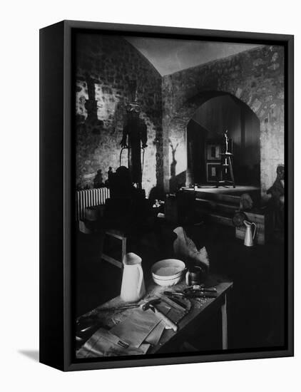 Interior of Picasso's Workshop at Notre-Dame-De-Vie-Gjon Mili-Framed Premier Image Canvas