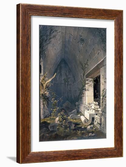 Interior of Principal Building at Kabah, from 'Views of Ancient Monuments in Central America,…-Frederick Catherwood-Framed Giclee Print