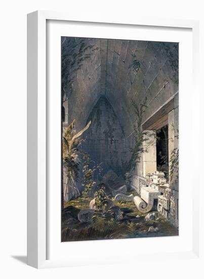 Interior of Principal Building at Kabah, from 'Views of Ancient Monuments in Central America,…-Frederick Catherwood-Framed Giclee Print