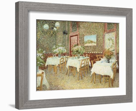 Interior of Restaurant, 1887-Vincent van Gogh-Framed Giclee Print