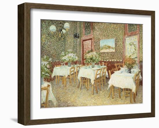 Interior of Restaurant, 1887-Vincent van Gogh-Framed Giclee Print