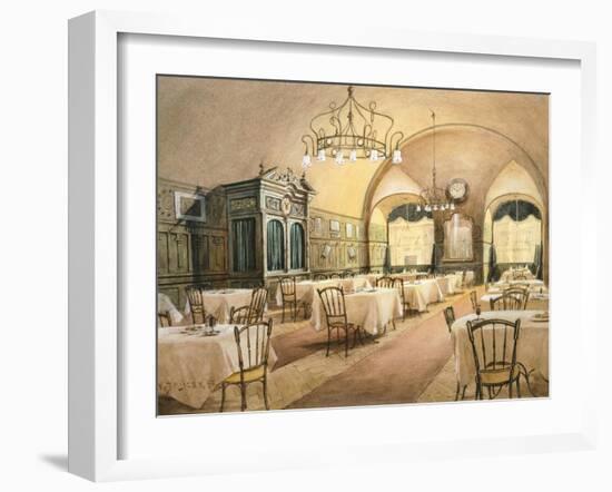 Interior of Restaurant in Vienna, 1911-Karen Armitage-Framed Giclee Print