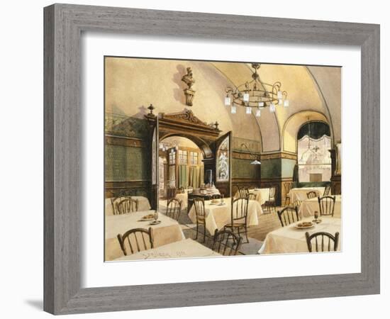 Interior of Restaurant in Vienna, 1911-Karen Armitage-Framed Giclee Print