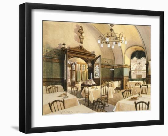 Interior of Restaurant in Vienna, 1911-Karen Armitage-Framed Giclee Print