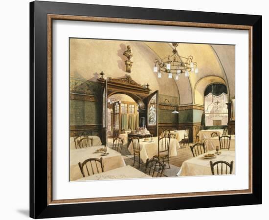 Interior of Restaurant in Vienna, 1911-Karen Armitage-Framed Giclee Print
