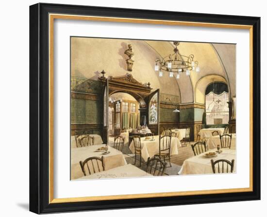 Interior of Restaurant in Vienna, 1911-Karen Armitage-Framed Giclee Print