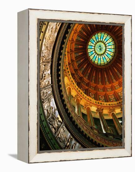 Interior of Rotunda of State Capitol Building, Springfield, United States of America-Richard Cummins-Framed Premier Image Canvas