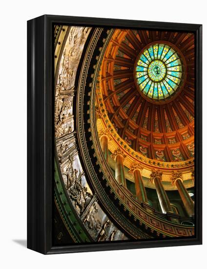 Interior of Rotunda of State Capitol Building, Springfield, United States of America-Richard Cummins-Framed Premier Image Canvas