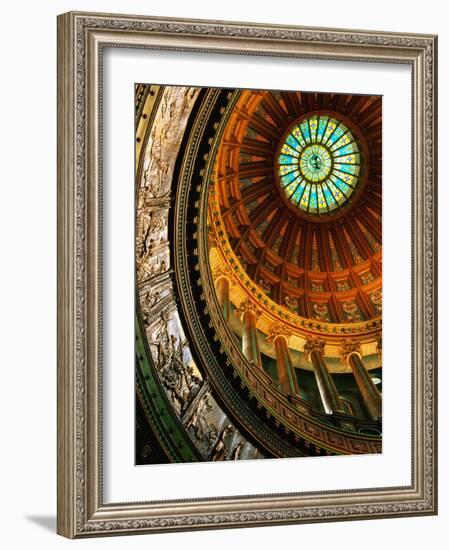 Interior of Rotunda of State Capitol Building, Springfield, United States of America-Richard Cummins-Framed Photographic Print