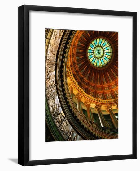 Interior of Rotunda of State Capitol Building, Springfield, United States of America-Richard Cummins-Framed Photographic Print