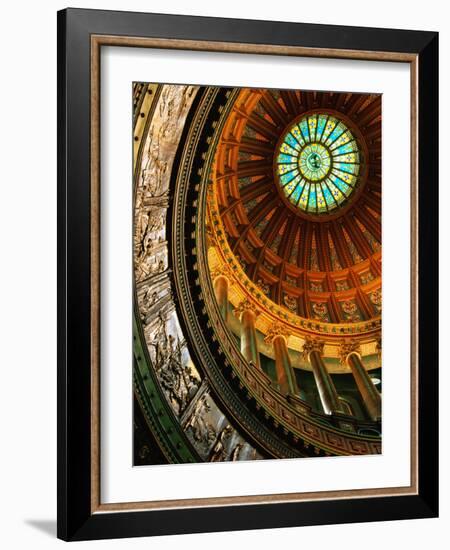 Interior of Rotunda of State Capitol Building, Springfield, United States of America-Richard Cummins-Framed Photographic Print