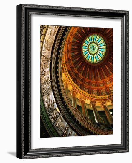 Interior of Rotunda of State Capitol Building, Springfield, United States of America-Richard Cummins-Framed Photographic Print