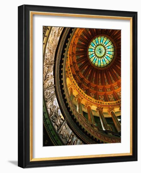 Interior of Rotunda of State Capitol Building, Springfield, United States of America-Richard Cummins-Framed Photographic Print