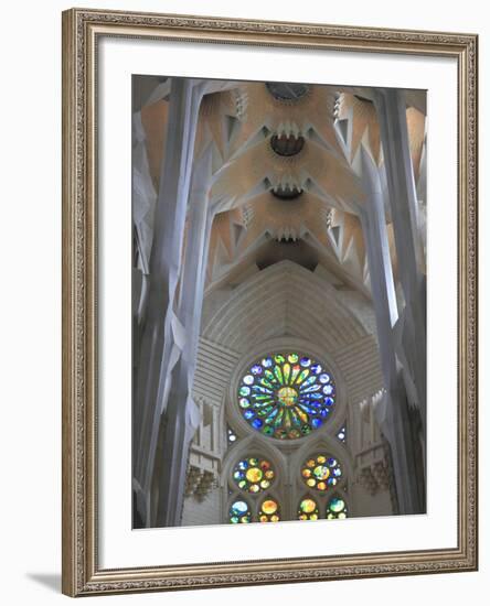 Interior of Sagrada Familia Temple, Barcelona, Catalunya, Spain, Europe-Rolf Richardson-Framed Photographic Print