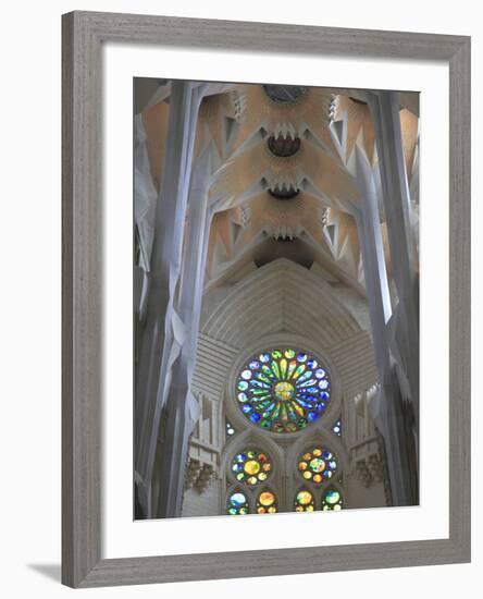 Interior of Sagrada Familia Temple, Barcelona, Catalunya, Spain, Europe-Rolf Richardson-Framed Photographic Print